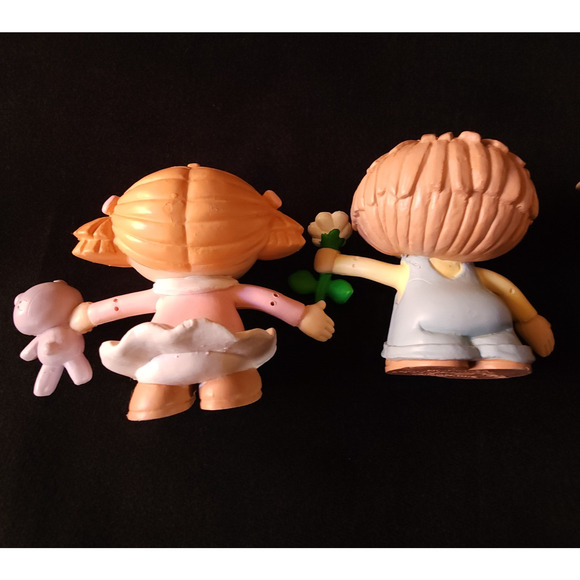 Vintage Bumpkins Lot 4 Girl & Boy 2.5" Toy Figure Fabrizio George Good 1985 PVC - Picture 9 of 11